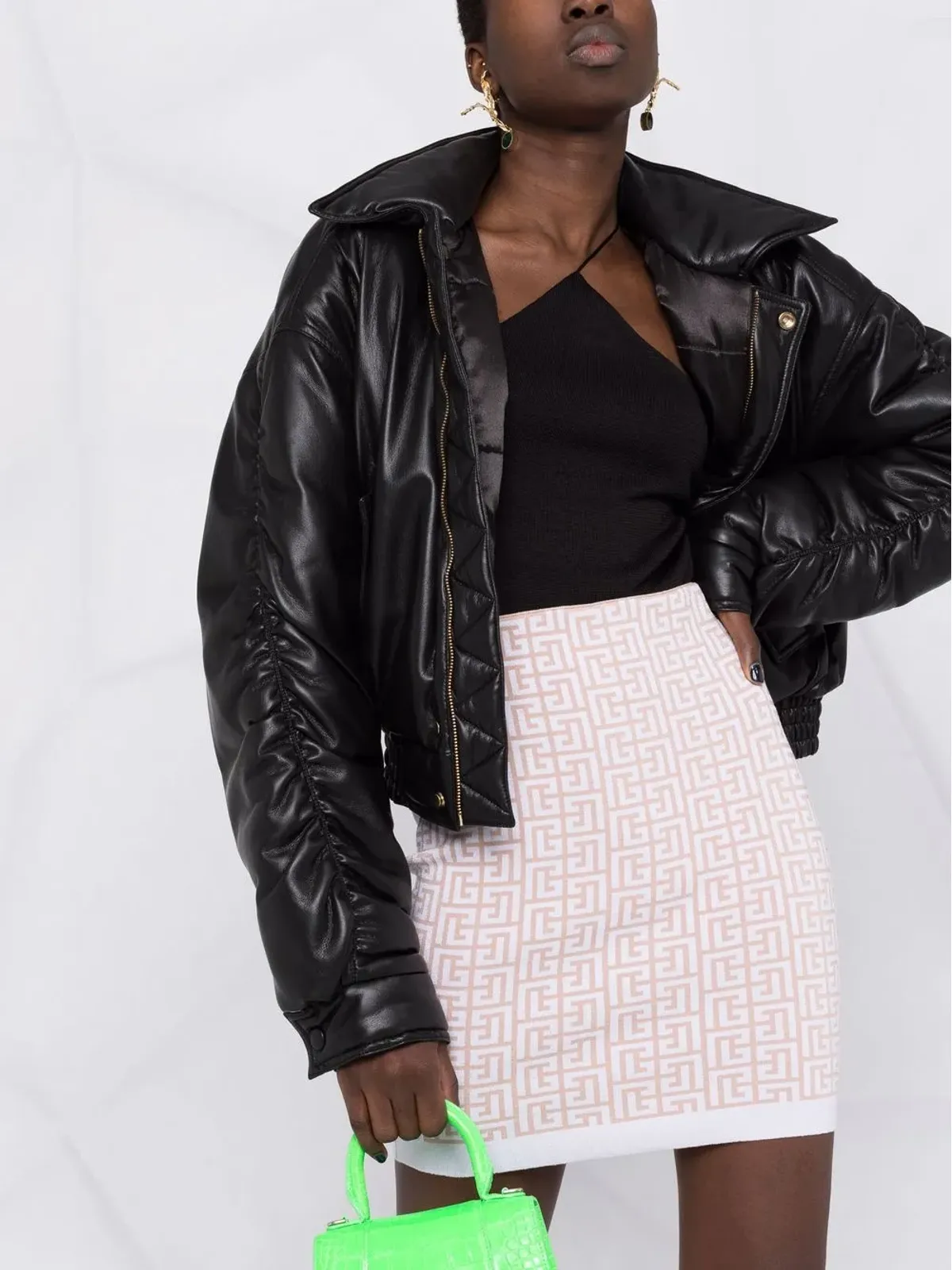 Balmain モノグラムニットスカート - 画像5
