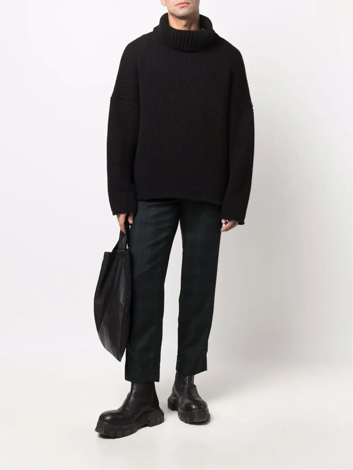 Black Comme Des Garçons チェックプリント テーラードパンツ - 画像2