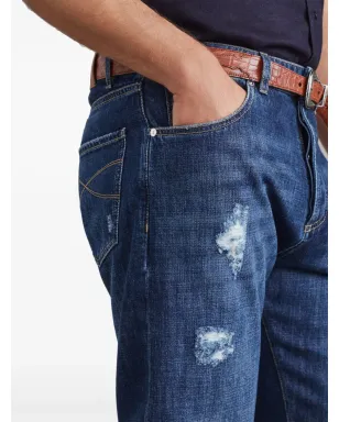 Brunello Cucinelli デニムパンツ（ストレートジーンズ・ダメージ加工） - サムネイル5