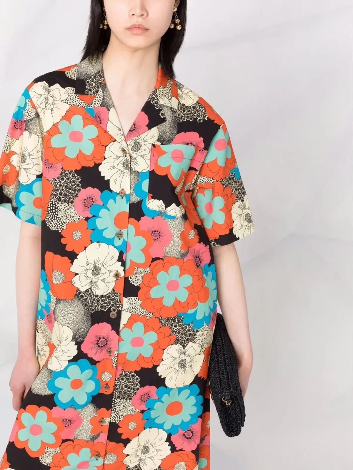 La DoubleJ ボウリング花柄シャツドレス - 画像5