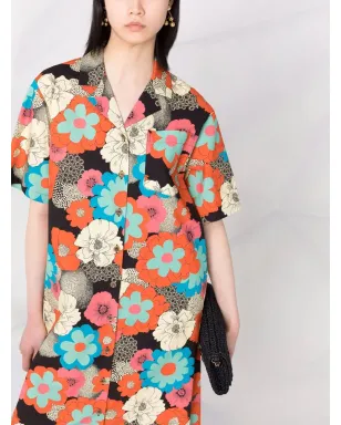 La DoubleJ ボウリング花柄シャツドレス - サムネイル5