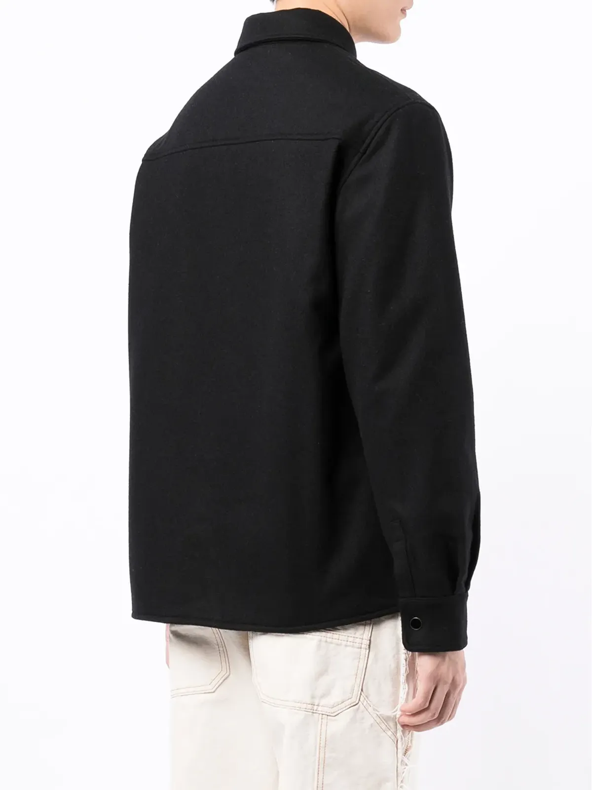 Off-White ブラックの長袖シャツジャケット - 画像3