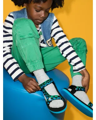 Stella McCartney Kids ロゴプリント タッチストラップ サンダル - サムネイル5