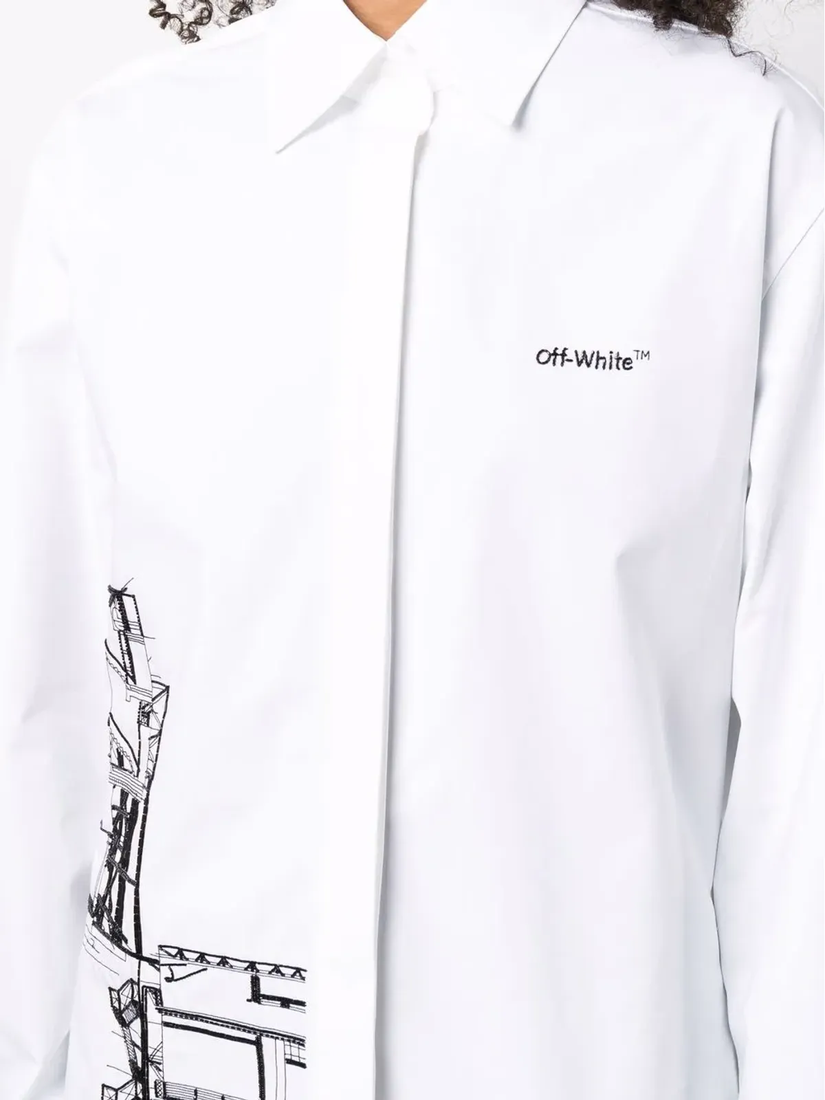 Off-White グラフィックプリント長袖シャツ - 画像5
