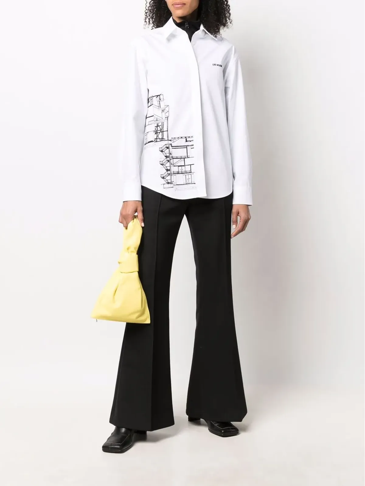 Off-White グラフィックプリント長袖シャツ - 画像2