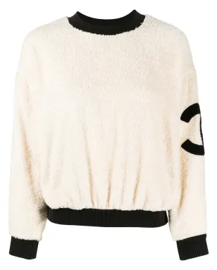 CHANEL ビンテージ 1990年代 インターロッキング CC タオル地ジャンパー ブラウン - サムネイル1