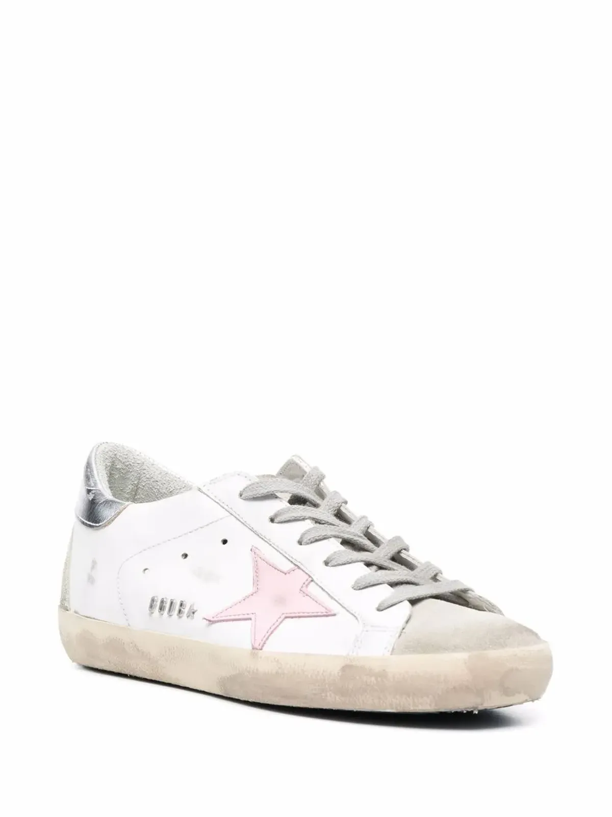 Golden Goose ゴールデン・グース スター・パッチ レザー ローカット スニーカー（ホワイト） - 画像2
