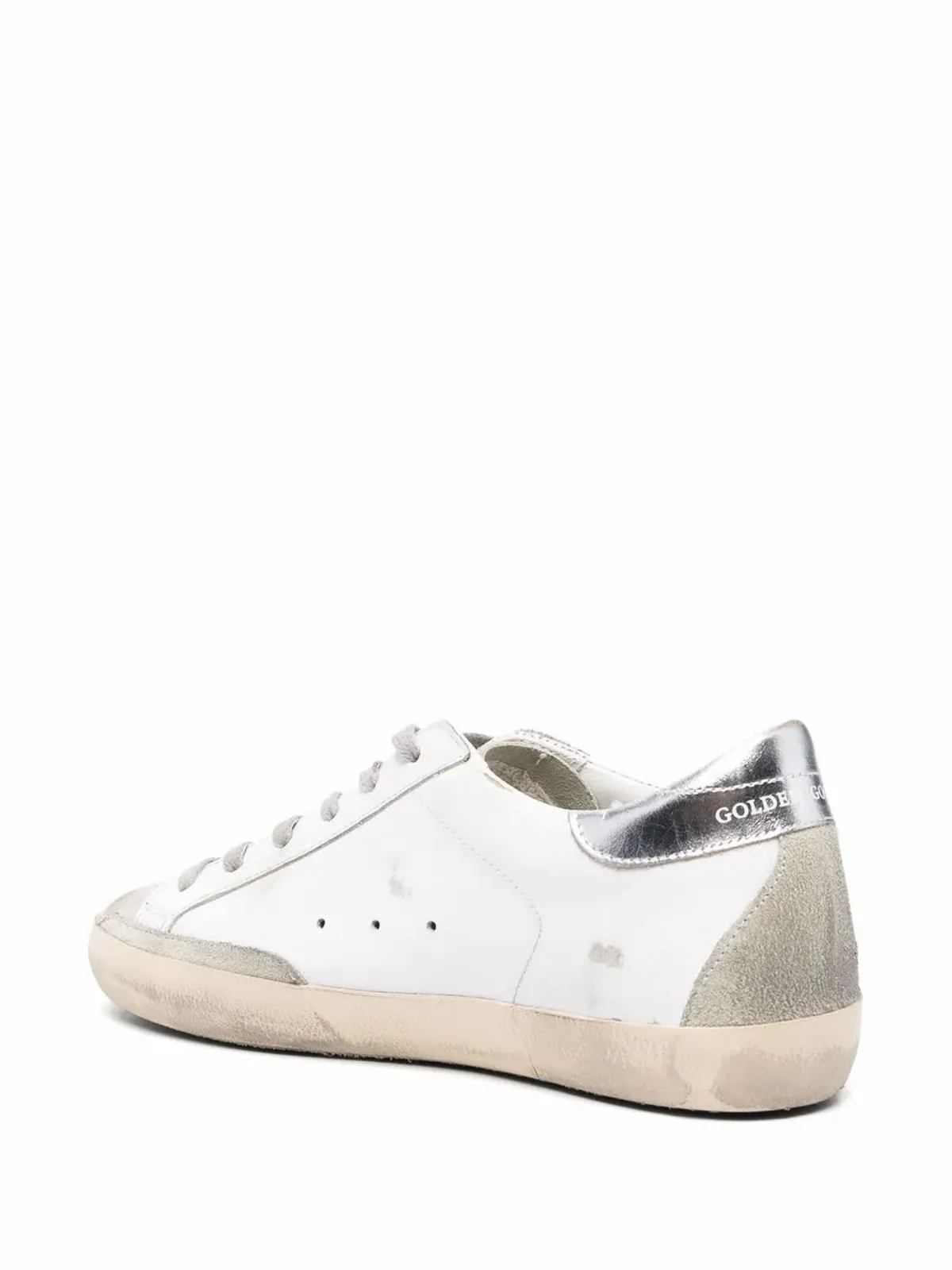 Golden Goose ゴールデン・グース スター・パッチ レザー ローカット スニーカー（ホワイト） - 画像3