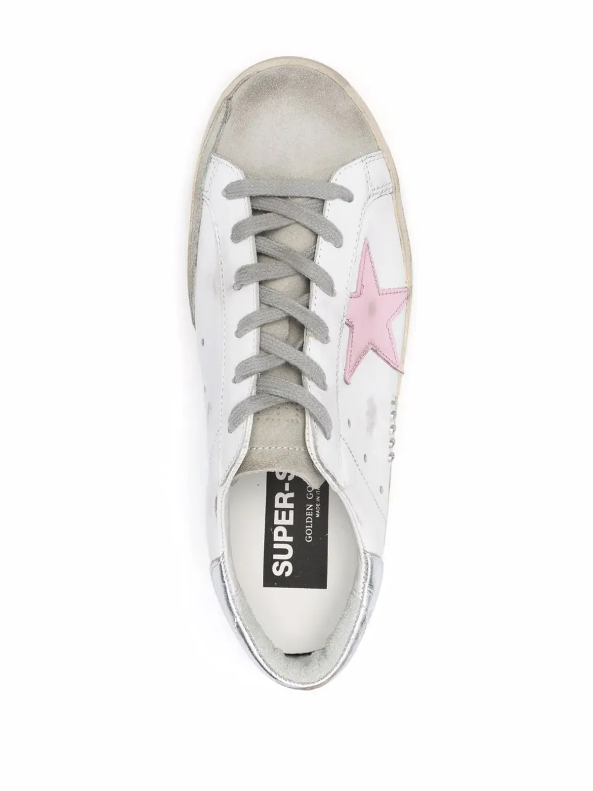 Golden Goose ゴールデン・グース スター・パッチ レザー ローカット スニーカー（ホワイト） - 画像4