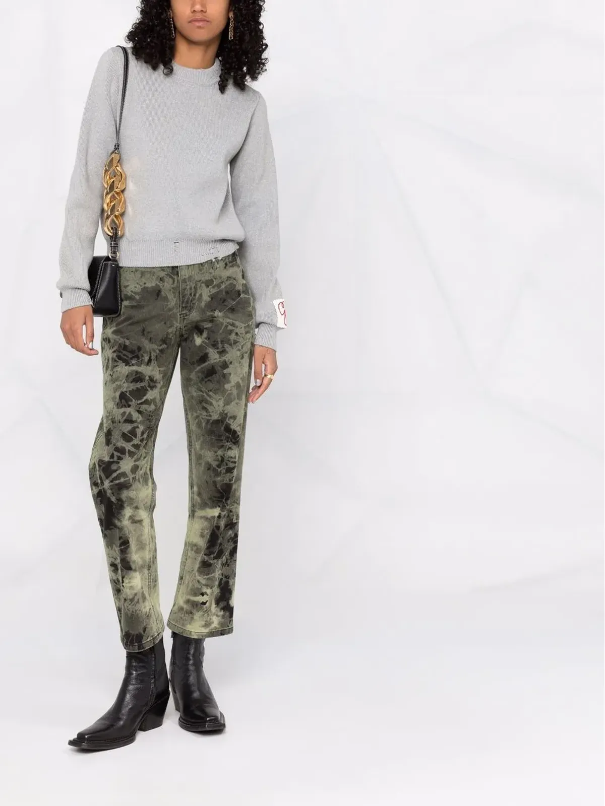 Golden Goose ディストレスト コットンブレンド ジャンパー - グレー - 画像2