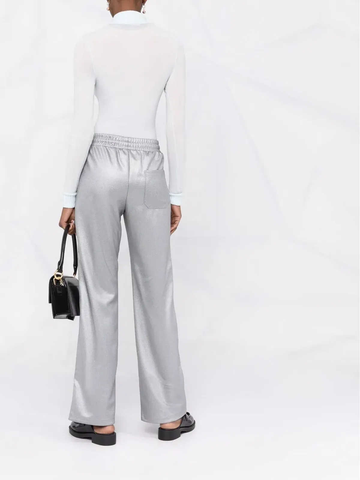 Golden Goose ロゴテープ・ストレートレッグパンツ - グレー - 画像4