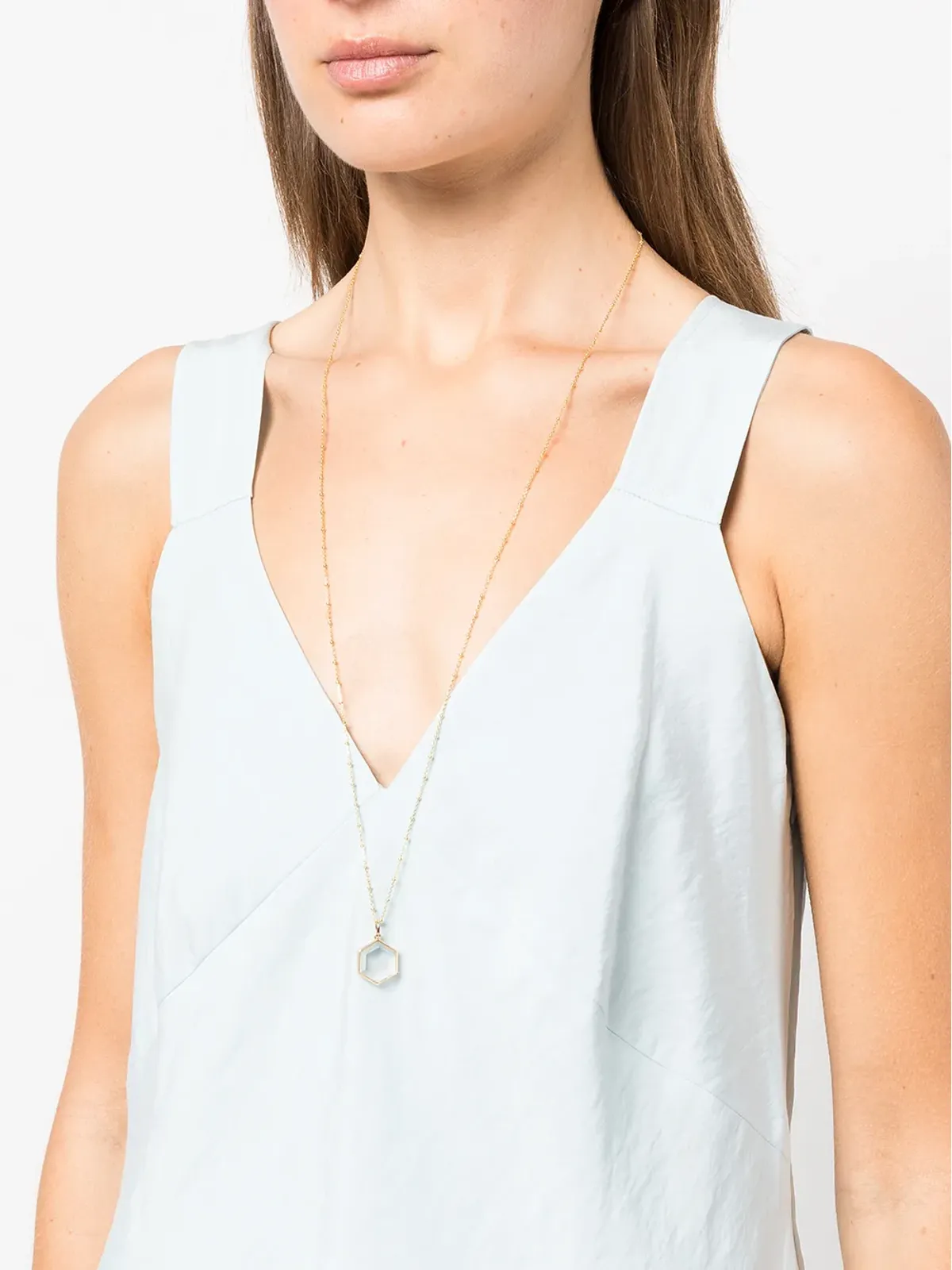 Loquet 14kt イエローゴールド 六角形 ロケットペンダント - 画像2