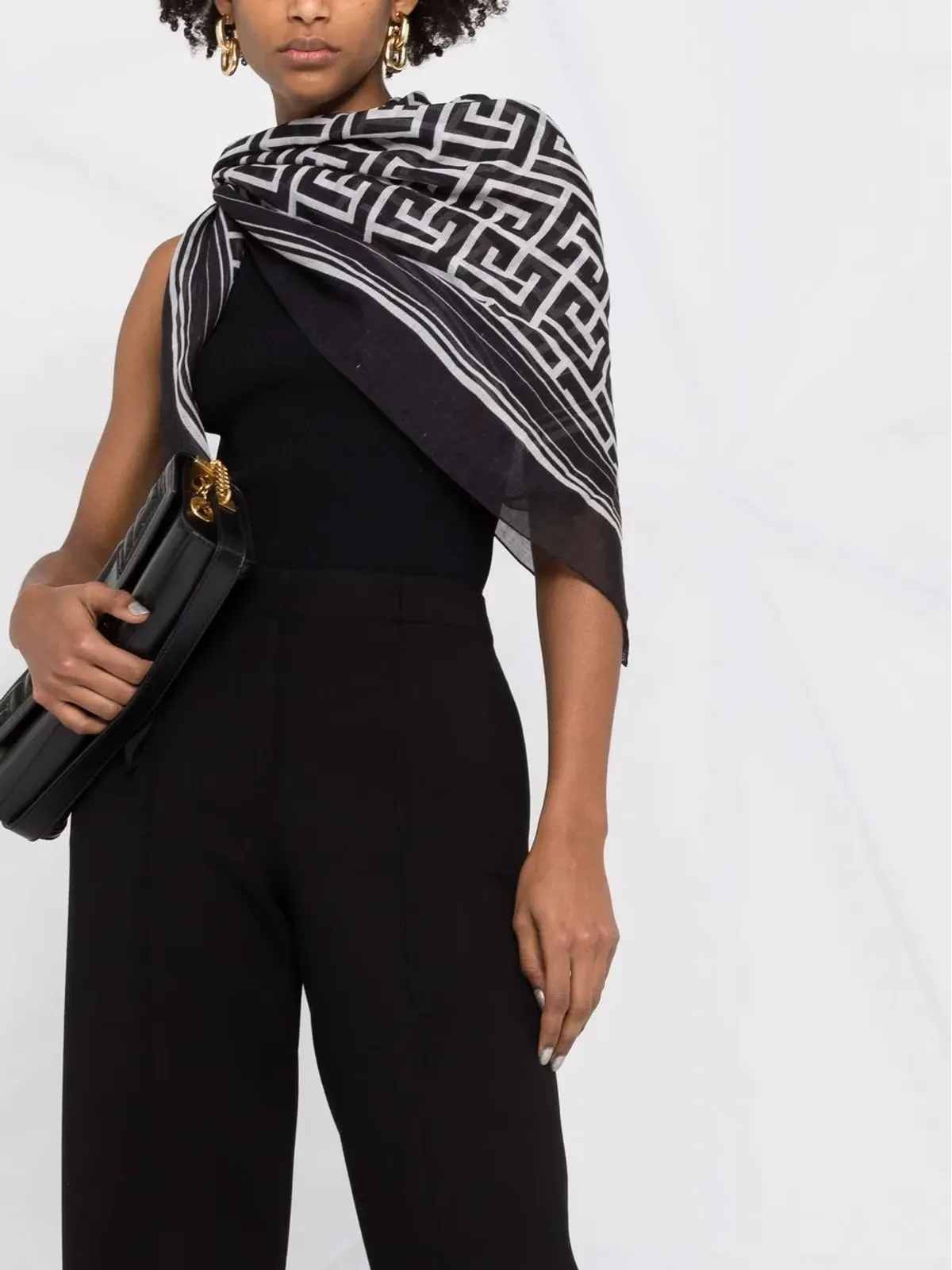 Ferragamo 高腰ウールブレンドパンツ - 画像5