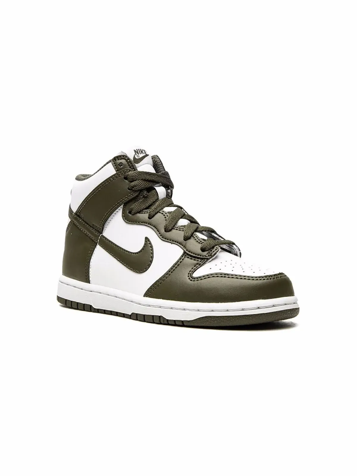 Nike Kids ダンクハイ カーゴカーキ スニーカー - 画像1