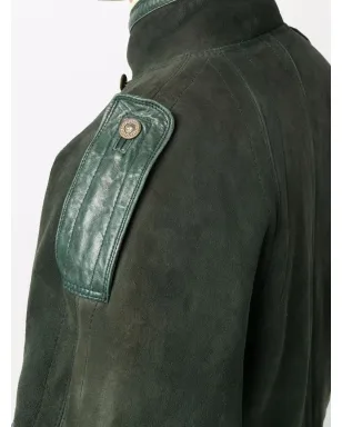 Versace Pre-Owned 1980年代 ダブルブレスト シアリングコート（グリーン） - サムネイル5