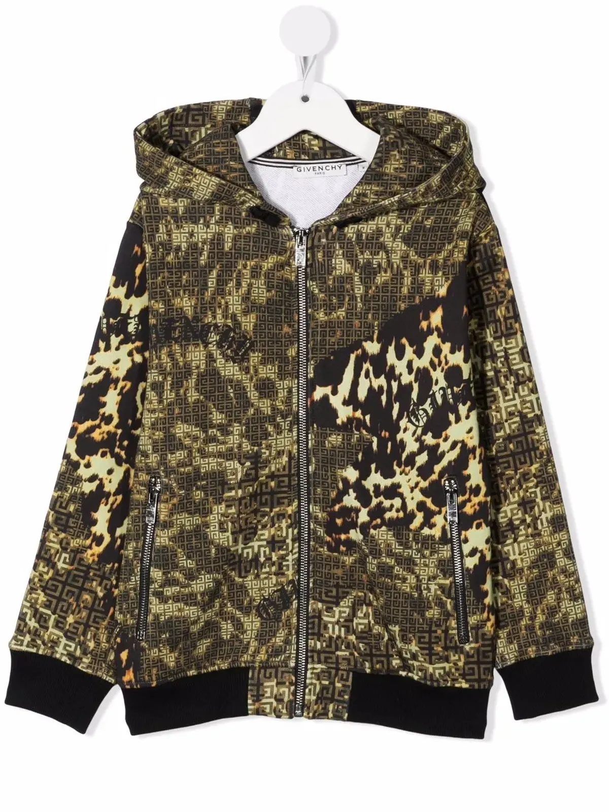 Givenchy Kids レオパード柄フード付きトラックジャケット - 画像1