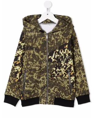 Givenchy Kids レオパード柄フード付きトラックジャケット - サムネイル1