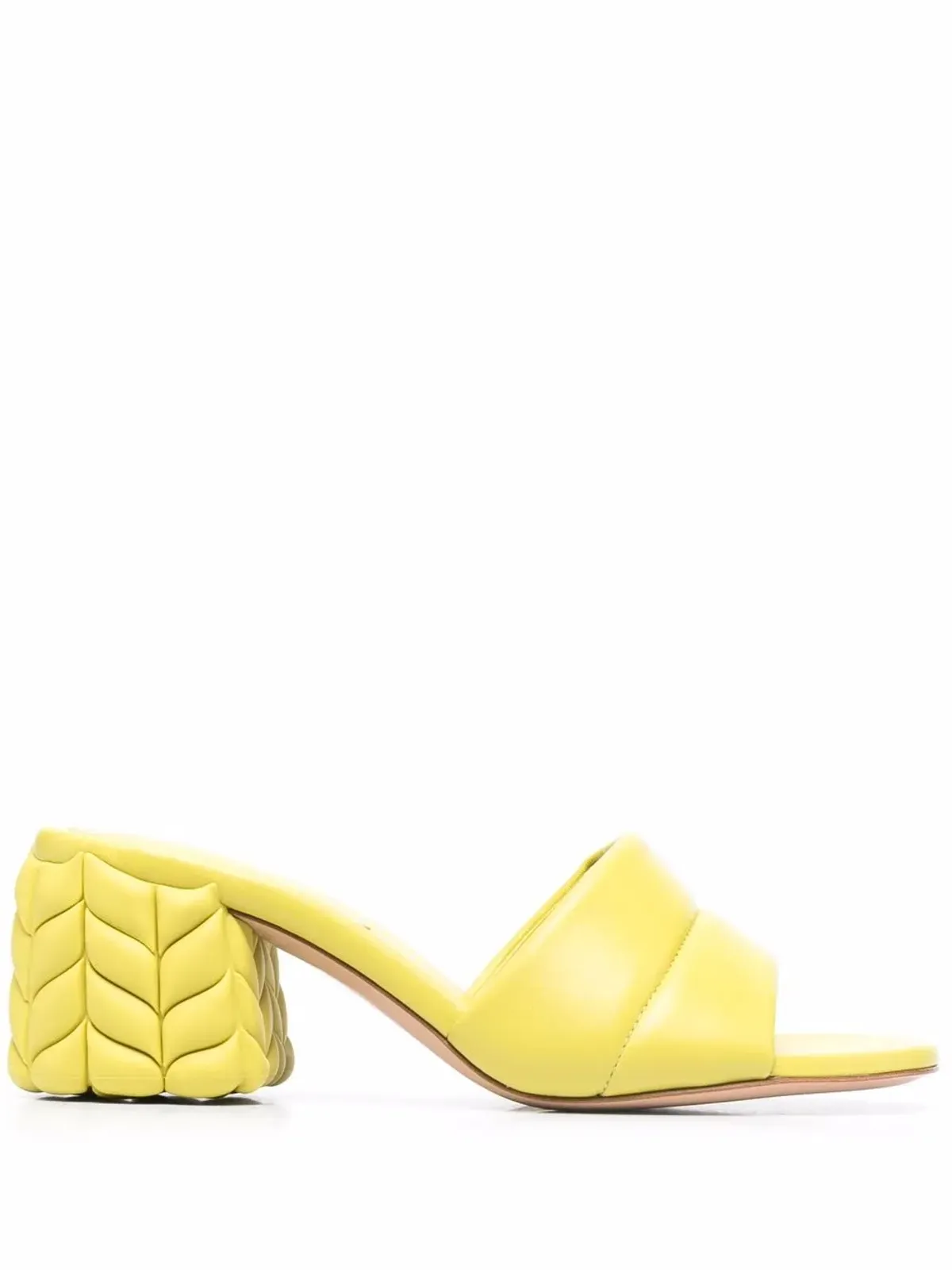 Gianvito Rossi パッド入りレザーサンダル イエロー - 画像1