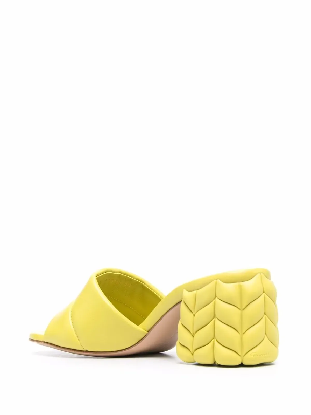Gianvito Rossi パッド入りレザーサンダル イエロー - 画像3