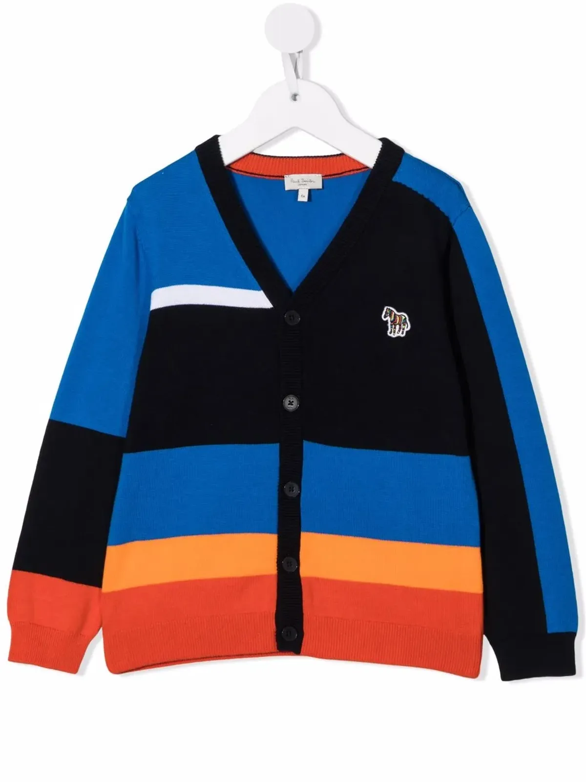 Paul Smith Junior ビッグポニー・パネルデザイン カーディガン ブルー - 画像1
