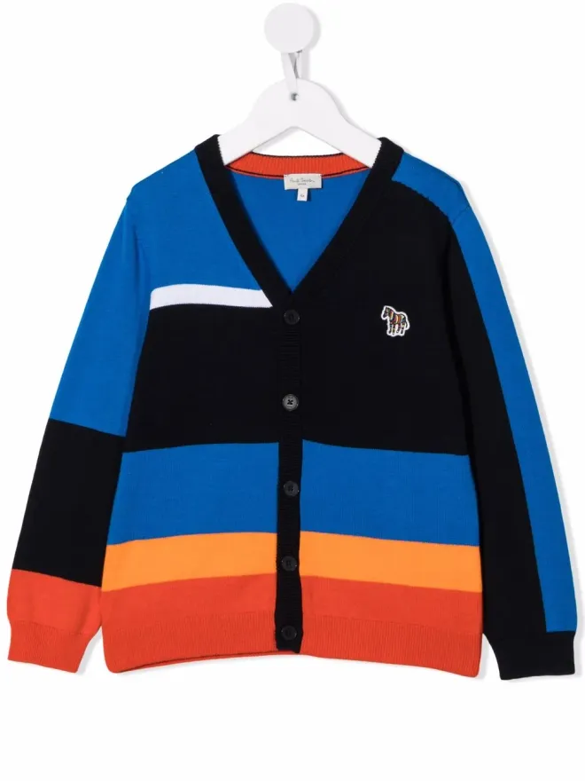 Paul Smith Junior Paul Smith Junior ビッグポニー・パネルデザイン カーディガン ブルーの商品画像