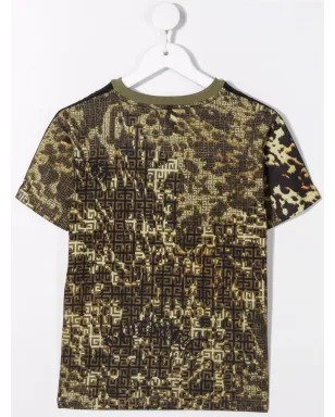 Givenchy Kids 4Gロゴ カモフラージュ Tシャツ - サムネイル2