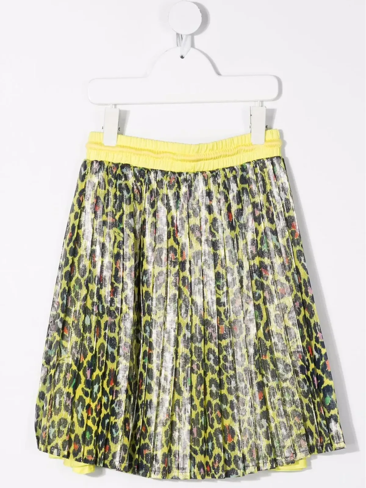 Marc Jacobs Kids ヒョウ柄プリーツスカート イエロー - 画像2