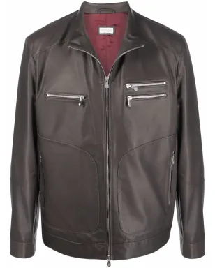 Brunello Cucinelli ジップアップレザージャケット - サムネイル1