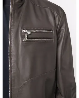 Brunello Cucinelli ジップアップレザージャケット - サムネイル5
