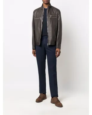 Brunello Cucinelli ジップアップレザージャケット - サムネイル2