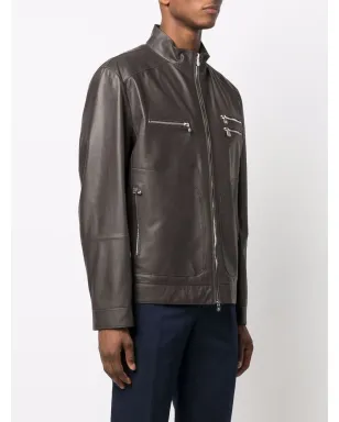 Brunello Cucinelli ジップアップレザージャケット - サムネイル3