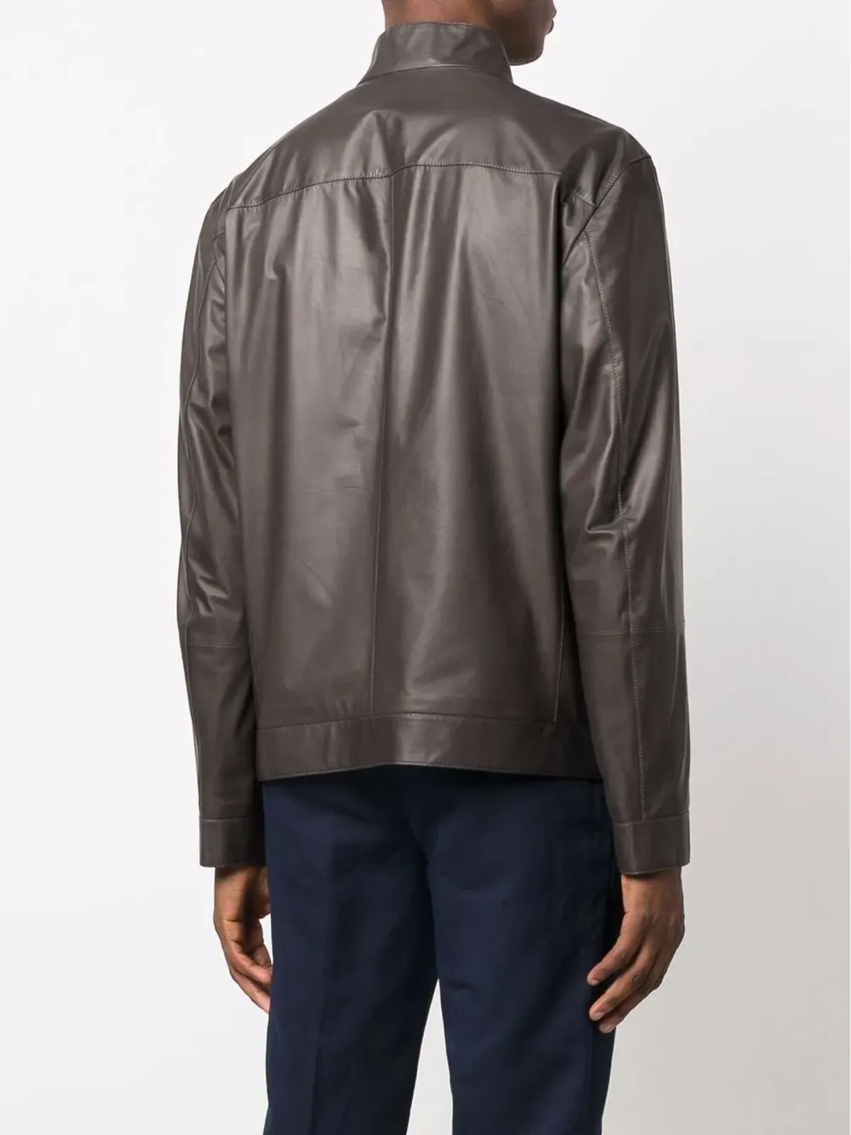 Brunello Cucinelli ジップアップレザージャケット - 画像4