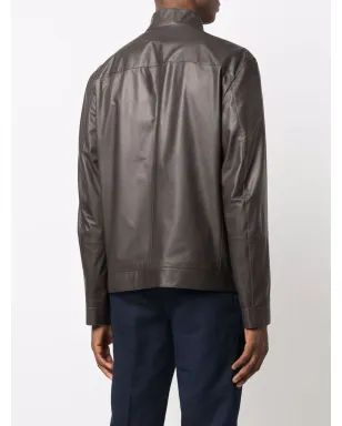Brunello Cucinelli ジップアップレザージャケット - サムネイル4