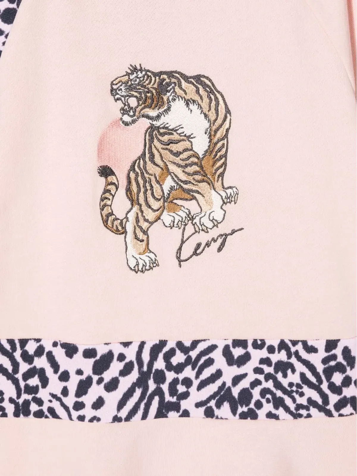 Kenzo Kids ピンクの動物柄フリースドレス - 画像3