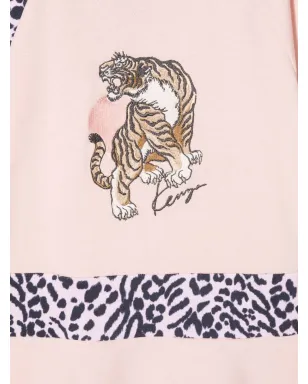 Kenzo Kids ピンクの動物柄フリースドレス - サムネイル3