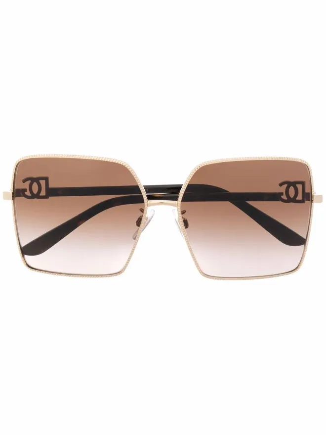 Dolce & Gabbana Eyewear Dolce & Gabbana Eyewear グログランスクエアフレームサングラスの商品画像