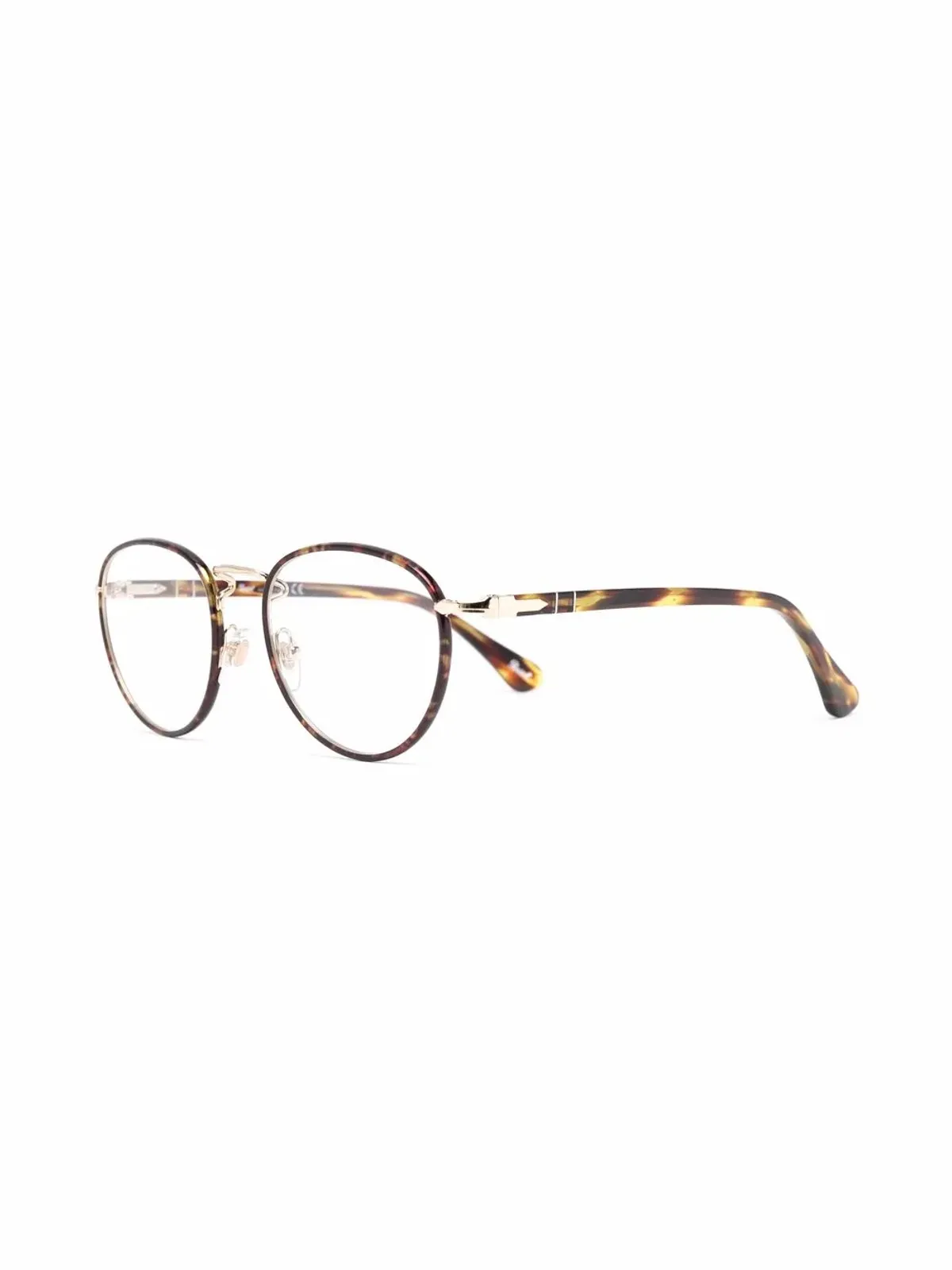 Persol べっ甲柄の丸フレーム眼鏡 - 画像2