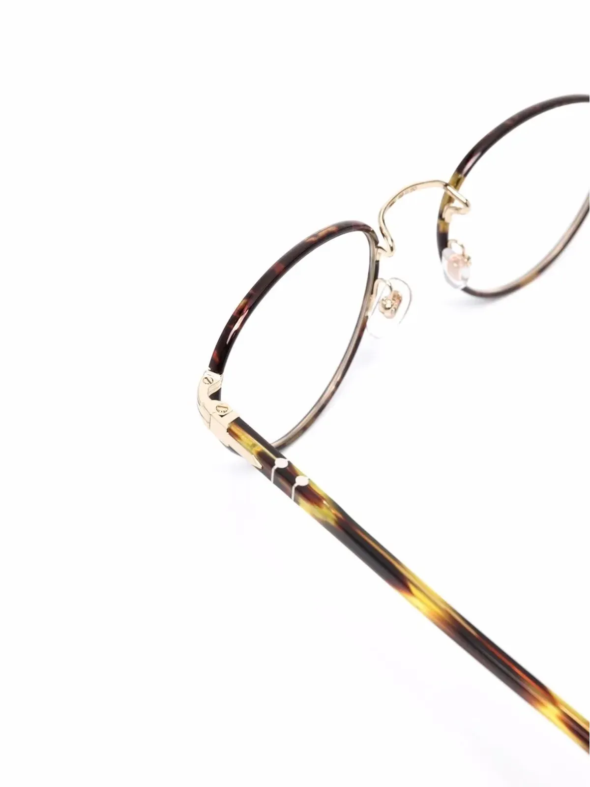 Persol べっ甲柄の丸フレーム眼鏡 - 画像3
