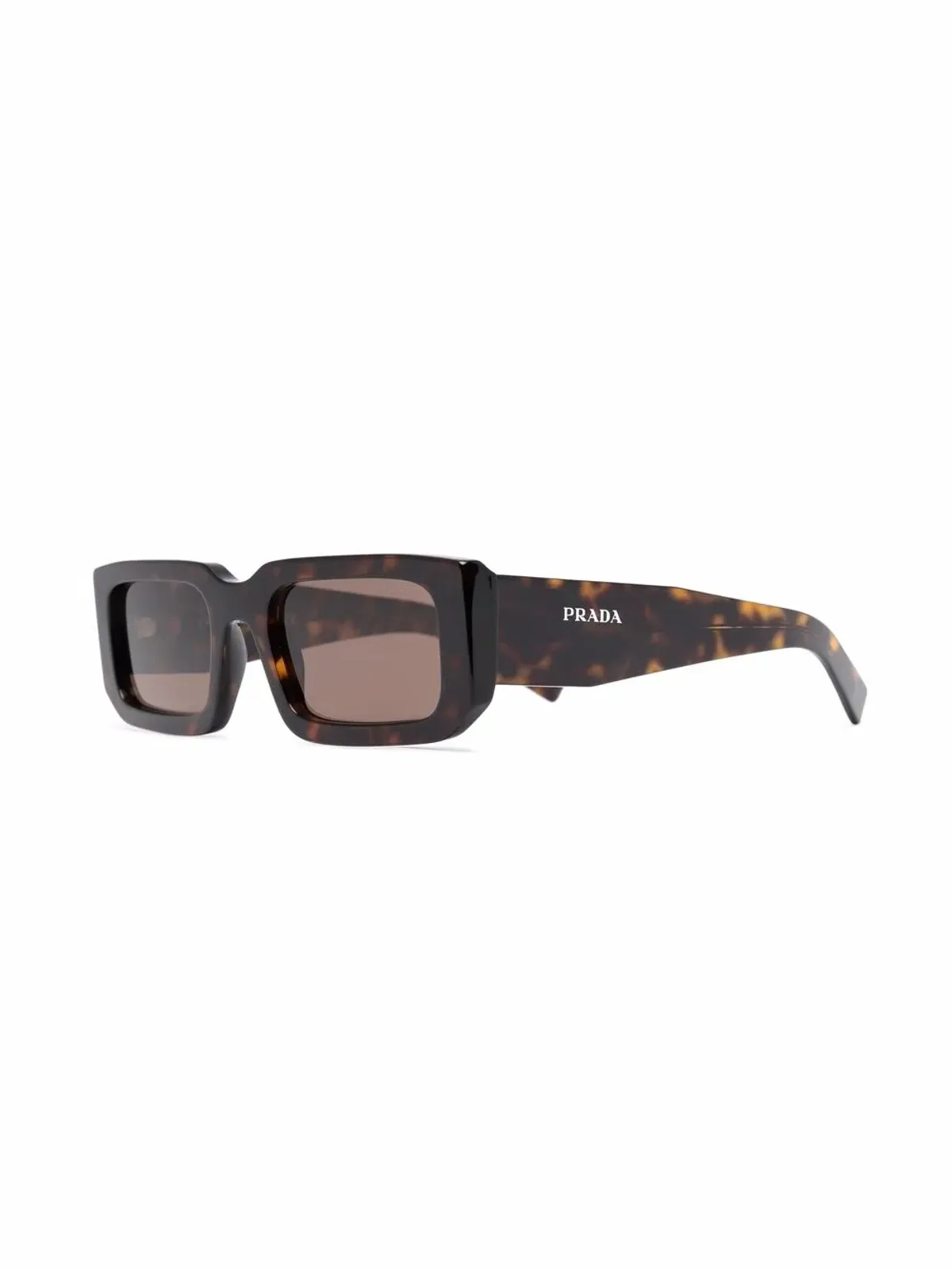 Prada Eyewear スクエアフレームべっ甲調サングラス - ブラウン - 画像2