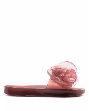 Y/Project x Melissa 花柄アップリケ付きフラットスライド - レッド - サムネイル1