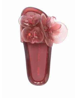 Y/Project x Melissa 花柄アップリケ付きフラットスライド - レッド - サムネイル4