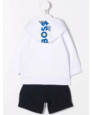 BOSS Kidswear ロゴプリント コットン トラックスーツセット - サムネイル2