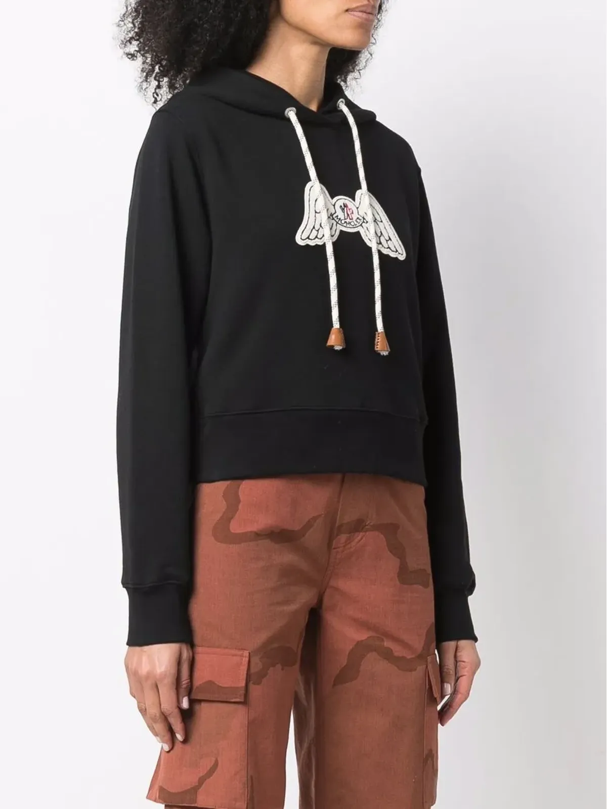 Palm Angels x Moncler ウィングスロゴパッチ付きフーディ - 画像3