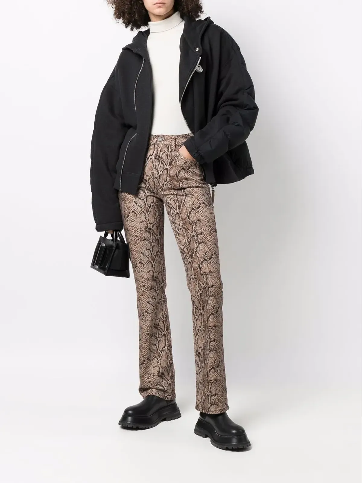 Palm Angels x Moncler サイドジップ付き ダウンジャケット - 画像3