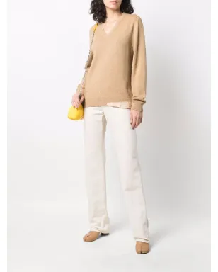 Maison Margiela ニットVネック ジャンパー - イエロー - サムネイル2