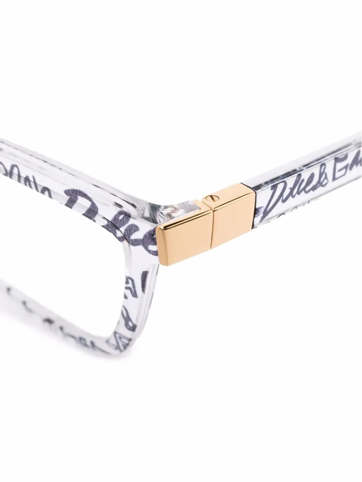 Dolce & Gabbana Eyewear スローガンキャットアイメガネ - 画像3