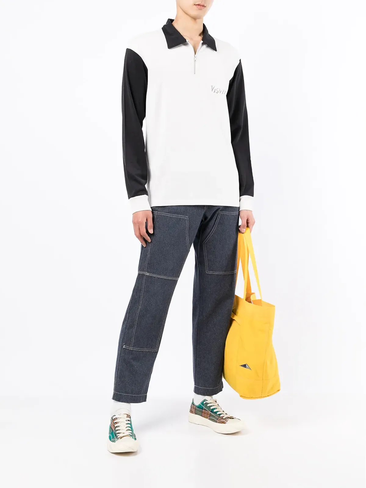 visvim ロゴプリント半ジップスウェットシャツ - 画像2