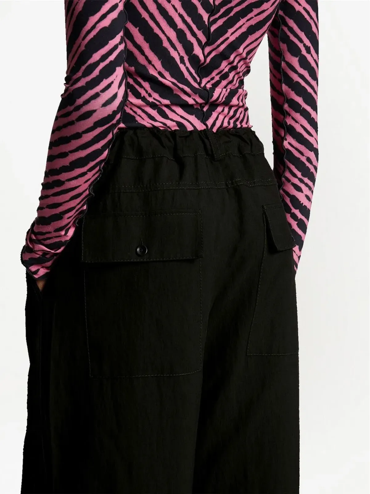 Proenza Schouler White Label ドローコード・ストレートレッグパンツ - ブラック - 画像5