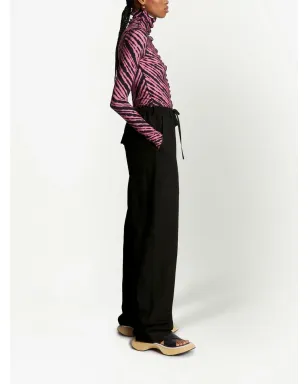 Proenza Schouler White Label ドローコード・ストレートレッグパンツ - ブラック - サムネイル3