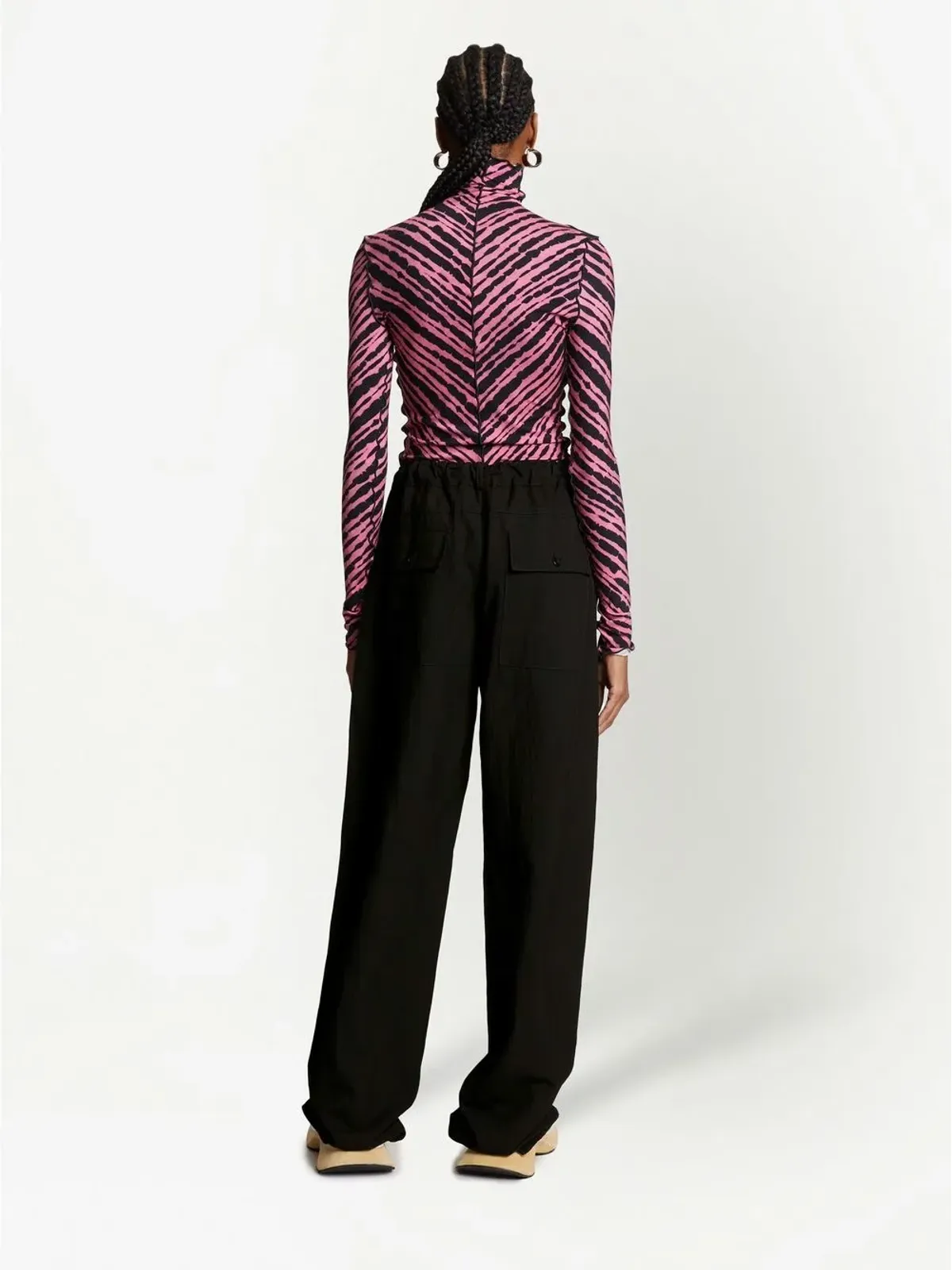 Proenza Schouler White Label ドローコード・ストレートレッグパンツ - ブラック - 画像4